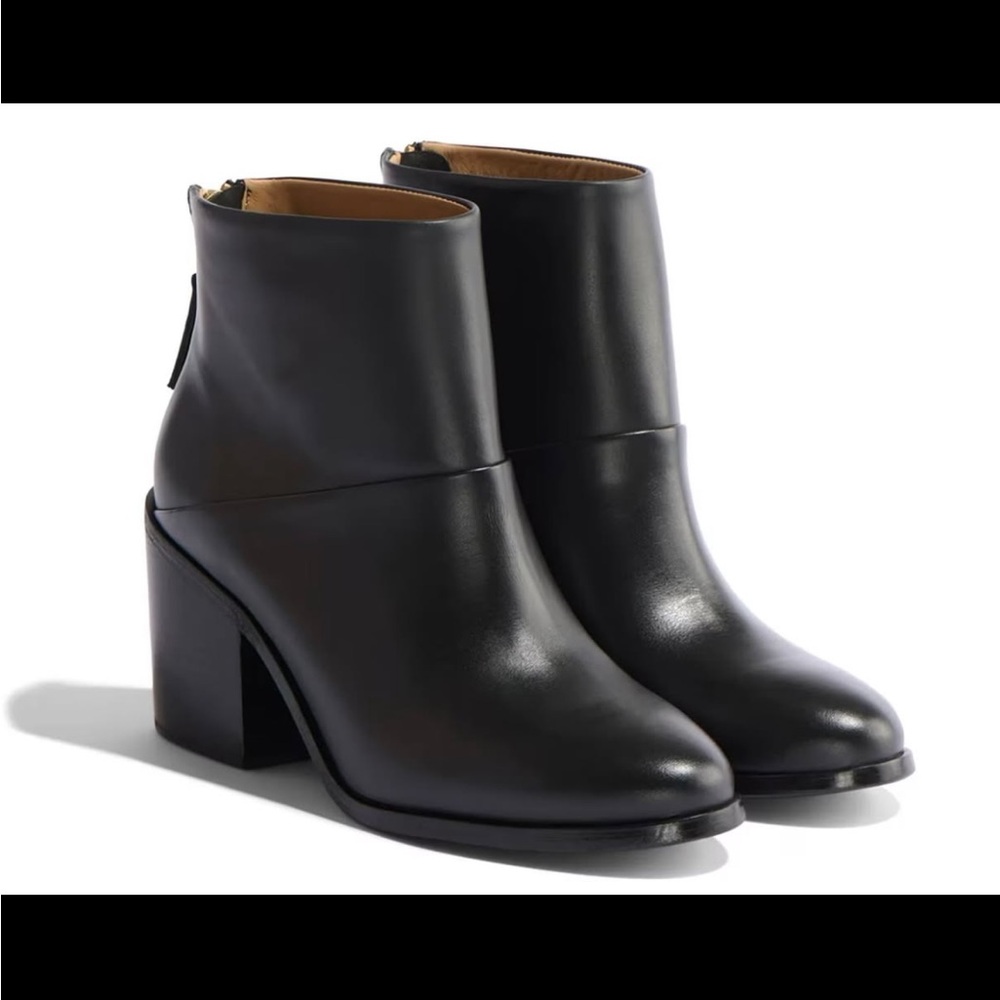 Nisolo Sleek Black Ankle Booties